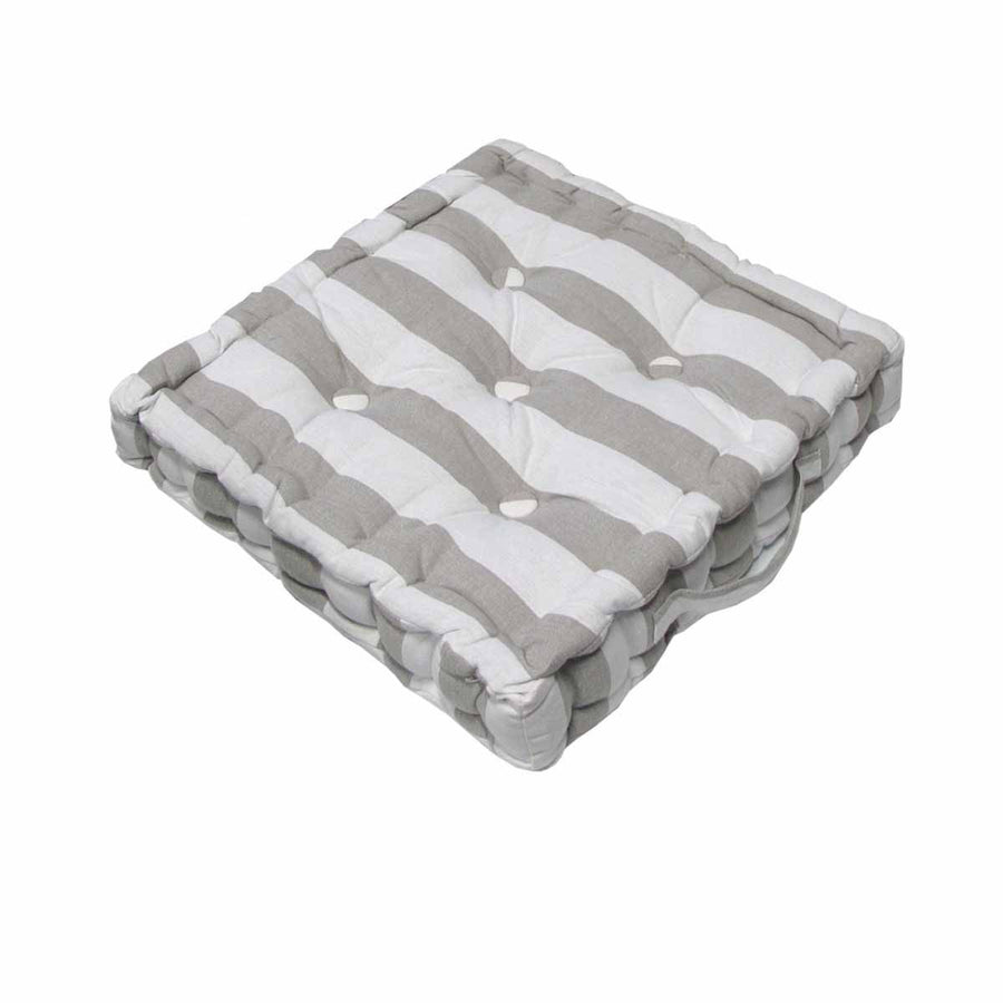 Rans Boxed Stripe Chair Cushion Pad 40 x 40 + 7 cm Grey