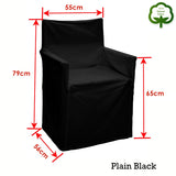 Rans Alfresco 100% Cotton Director Chair Cover - Plain Black - Front View