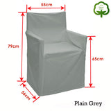 Rans Alfresco 100% Cotton Director Chair Cover - Plain Grey - Front View