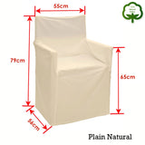 Rans Alfresco 100% Cotton Director Chair Cover - Plain Natural - Front View