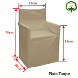 Rans Alfresco 100% Cotton Director Chair Cover - Plain Taupe - Front View