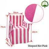 Rans Alfresco 100% Cotton Director Chair Cover - Striped Hot Pink - Front View