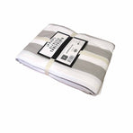 Rans Grey Alfresco Stripes Cotton Tablecloth - Choose from 2 sizes 150cm x 300cm