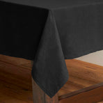 Rans Pure Cotton Hemstitch Tablecloth 150 x 260 cm - Black