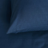 Minikins Junior Cotton Combo Fitted Sheet Set Storm Navy Single - Side View