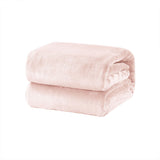 Super Soft Micro Flannel Plush Blanket Single 150 x 220 cm Blush