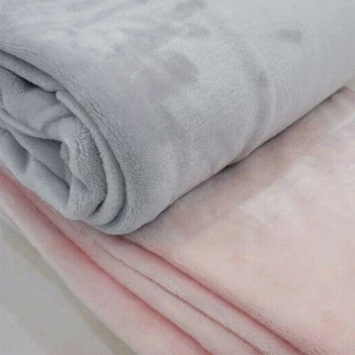Super Soft Micro Flannel Plush Blanket Single 150 x 220 cm Blush
