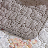 100% Cotton Lightly Quilted Coverlet Set Cassidy Queen 230 x 250 cm - Side View