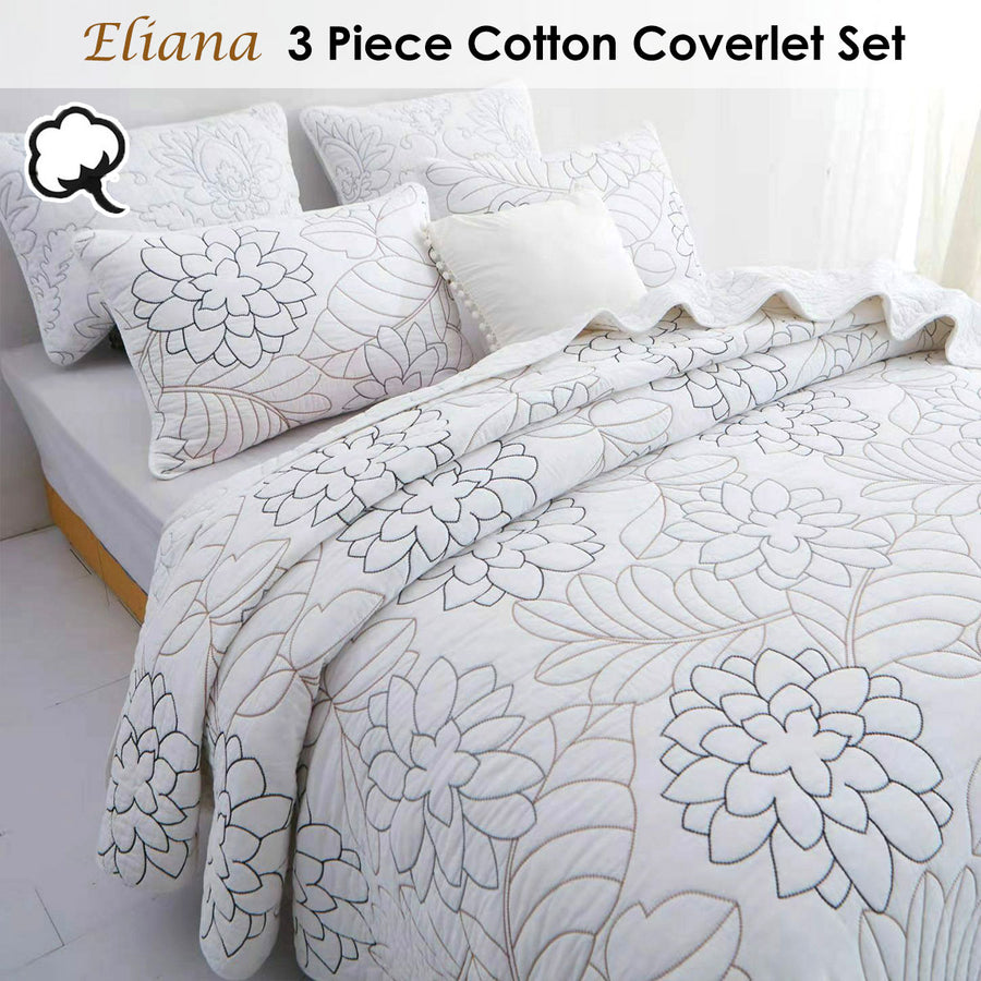 100% Cotton Coverlet Set Eliana Queen, image 2
