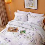 100% Cotton Lightly Quilted Coverlet Set Gabby Queen 230 x 250 cm - Front View