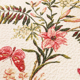 100% Cotton Lightly Quilted Coverlet Set Granada Cream Queen - Top-Down View