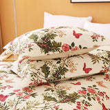 100% Cotton Lightly Quilted Coverlet Set Granada Cream Queen - 45-Degree Angle