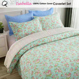 100% Cotton Cover Lightly Quilted Coverlet Set Isabella Multi Queen - Front View