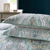 100% Cotton Cover Lightly Quilted Coverlet Set Regency Taupe Queen - Side View