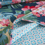 100% Cotton Lightly Quilted Coverlet Set Samoana Queen 230 x 250 cm - Side View
