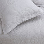 100% Cotton Lightly Quilted Coverlet Set Unity Silver Queen