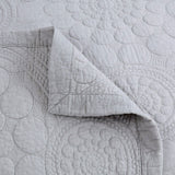 100% Cotton Lightly Quilted Coverlet Set Unity Silver Queen - 45-Degree Angle