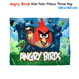 Angry Birds Printed Polar Fleece Throw Rug 130 x 160 cm - Front View