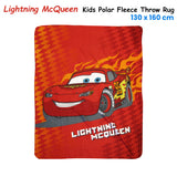 Lightning McQueen Printed Polar Fleece Throw Rug 130 x 160 cm - Front View