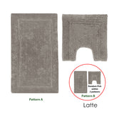 2200GSM 2 Pce Axel 100% Cotton Bath Mat Set Latte