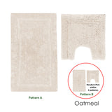 2200GSM 2 Pce Axel 100% Cotton Bath Mat Set Oatmeal - Side View