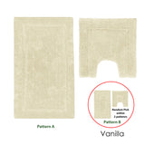 2200GSM 2 Pce Axel 100% Cotton Bath Mat Set Vanilla - Side View