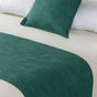 Jason Linen Look Teal Bed Runner, Double/Queen, 225 x 60 cm, Reversible 330gsm