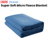 Jason  400GSM Super Soft Micro Fleece Blanket Denim Double