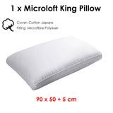 Jason Microloft Cotton Cover King Pillow 90 x 50 + 5cm - Front View