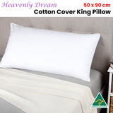 Heavenly Dream Cotton Cover King Pillow 90 x 50cm by Jason - Front View