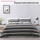 Jason Brighton Charcoal Quilt Cover Set Double - Front View