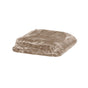 350gsm Soft Plain Faux Mink Blanket Single / King Single 160x220 cm Latte