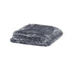 350gsm Soft Plain Faux Mink Blanket Single / King Single 160x220 cm Shark
