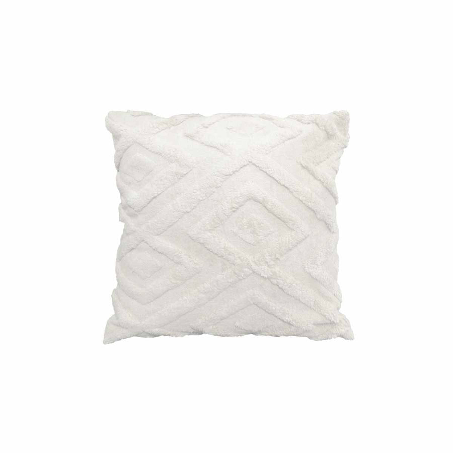 Diamond Texture Filled Cushion Square - 45cm x 45cm Ivory