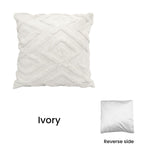 Diamond Texture Filled Cushion Square - 45cm x 45cm Ivory