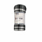Budget 165gsm Printed Checkered Soft Polar Fleece Throw 127 x 152 cm Black