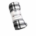 Budget 165gsm Printed Checkered Soft Polar Fleece Extra Large Throw / Single Sized Blanket 150 x 200 cm Black