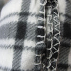 Budget 165gsm Printed Checkered Soft Polar Fleece Extra Large Throw / Single Sized Blanket 150 x 200 cm Black