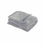 Cleo Soft Coral Fleece Extra Large Throw / Single Sized Blanket 150 x 200 cm Silver