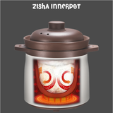 Kylin Electric Purple Clay Pot Slow Cooker 5L - K2021 - Rear View