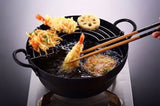 Takumi Japan Iron Tempura Deep Fry Pot Induction Compatible 24cm - Top-Down View