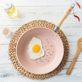 Justcook Japanese Style Non-stick Sakura Frypan Pink 26cm - Front View