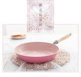 Justcook Japanese Style Non-stick Sakura Frypan Pink 26cm - Top-Down View