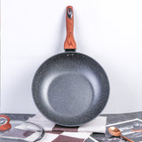 Justcook 30cm JSHS-IH4930C-1 Marble Wok Stirfry Pan - Top-Down View