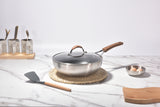 Kylin 3 Layer Stainless Steel Non Stick Noka Wok 30cm - Front View