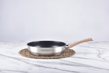 Kylin 304 Stainless Steel Mousse Frying Pan 24cm - Side View