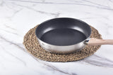 Kylin 304 Stainless Steel Mousse Frying Pan 24cm - Top-Down View