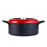 Justcook 20cm JSHS-YZG0120-3 Double Handle Fryer Pot - Front View