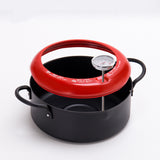 Justcook 20cm JSHS-YZG0120-3 Double Handle Fryer Pot - Side View