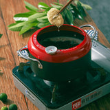 Justcook 20cm JSHS-YZG0120-3 Double Handle Fryer Pot - Top-Down View